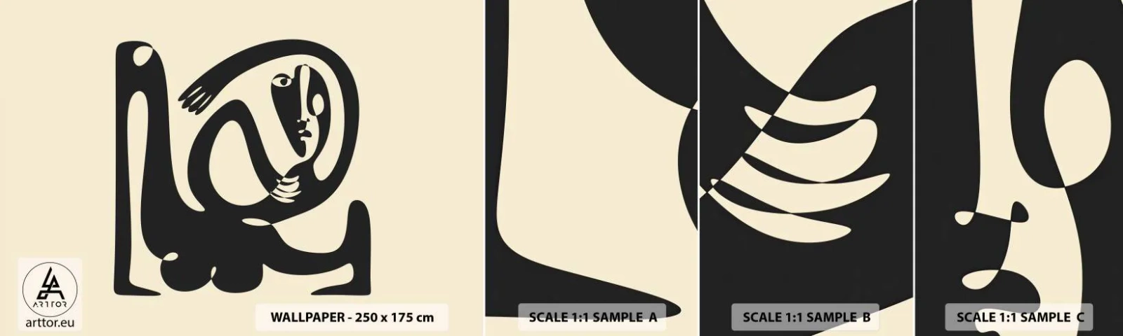 Fototapeta Próbka Standard Eco - Prawie Picasso - Abstrakcja, Sztuka, Grafika - 100x30 cm