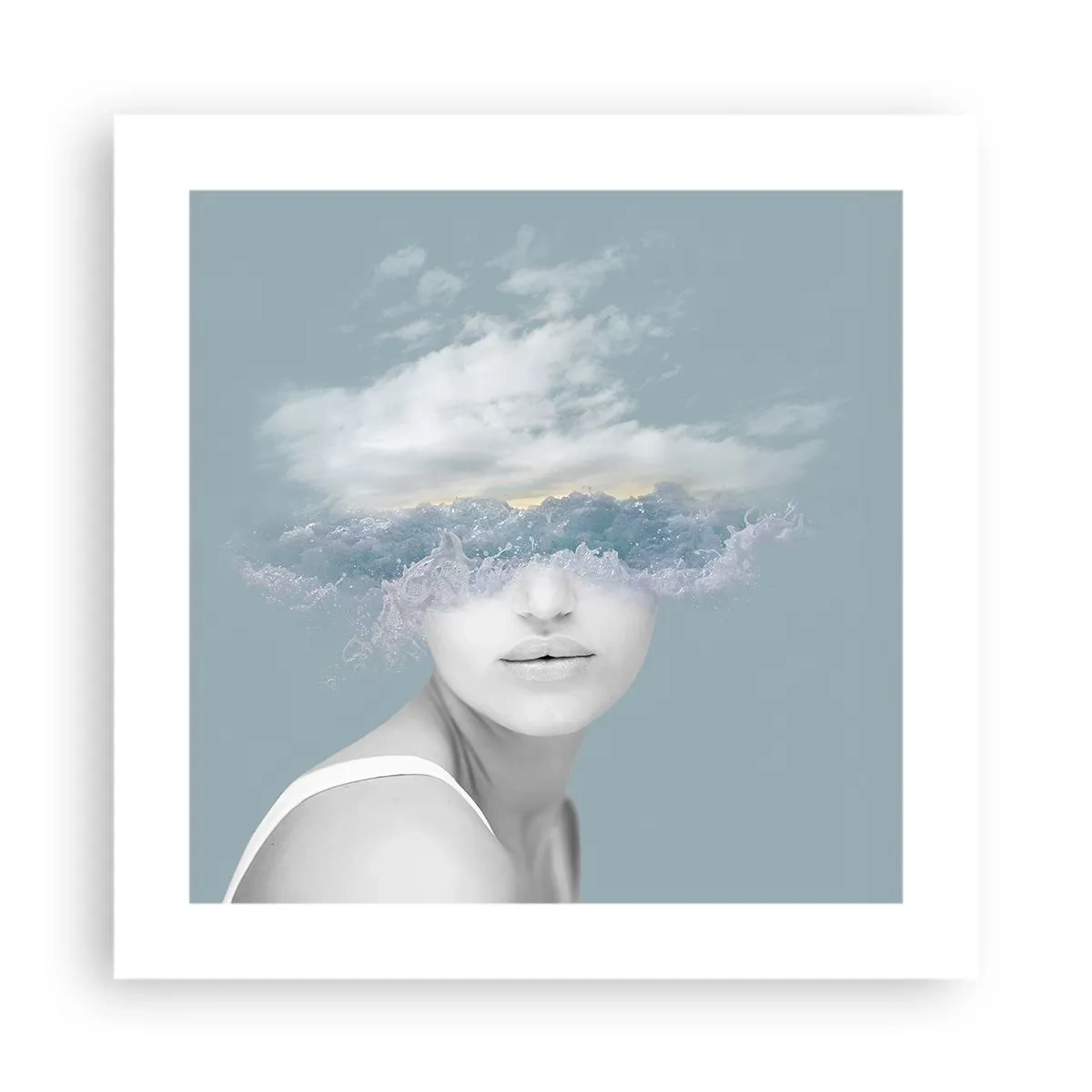 Plakat - Z głową w chmurach - 40x40 cm