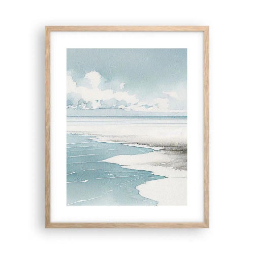 Plakat w ramie jasny dąb - Łagodny przypływ - 40x50 cm