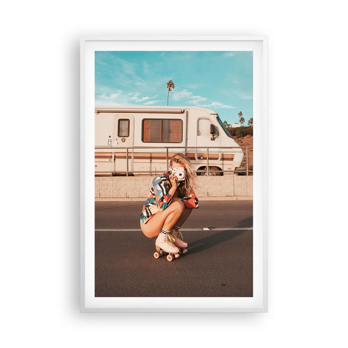 Plakat w białej ramie - Uśmiech, proszę! - 61x91 cm