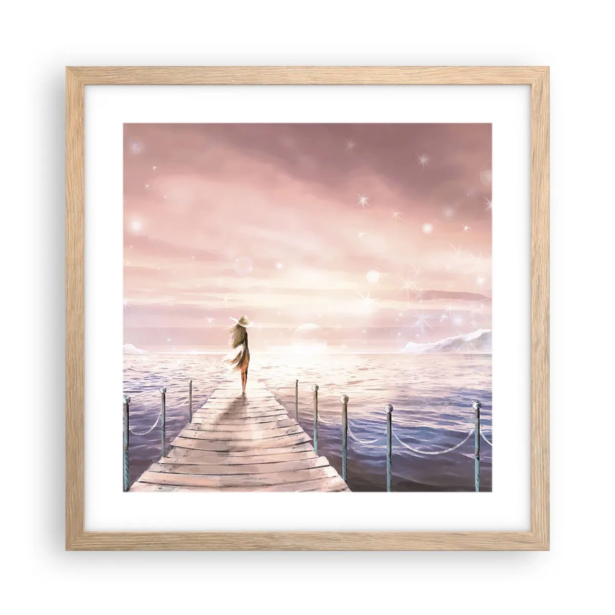 Plakat w ramie jasny dąb - W świetle marzenia - 40x40 cm