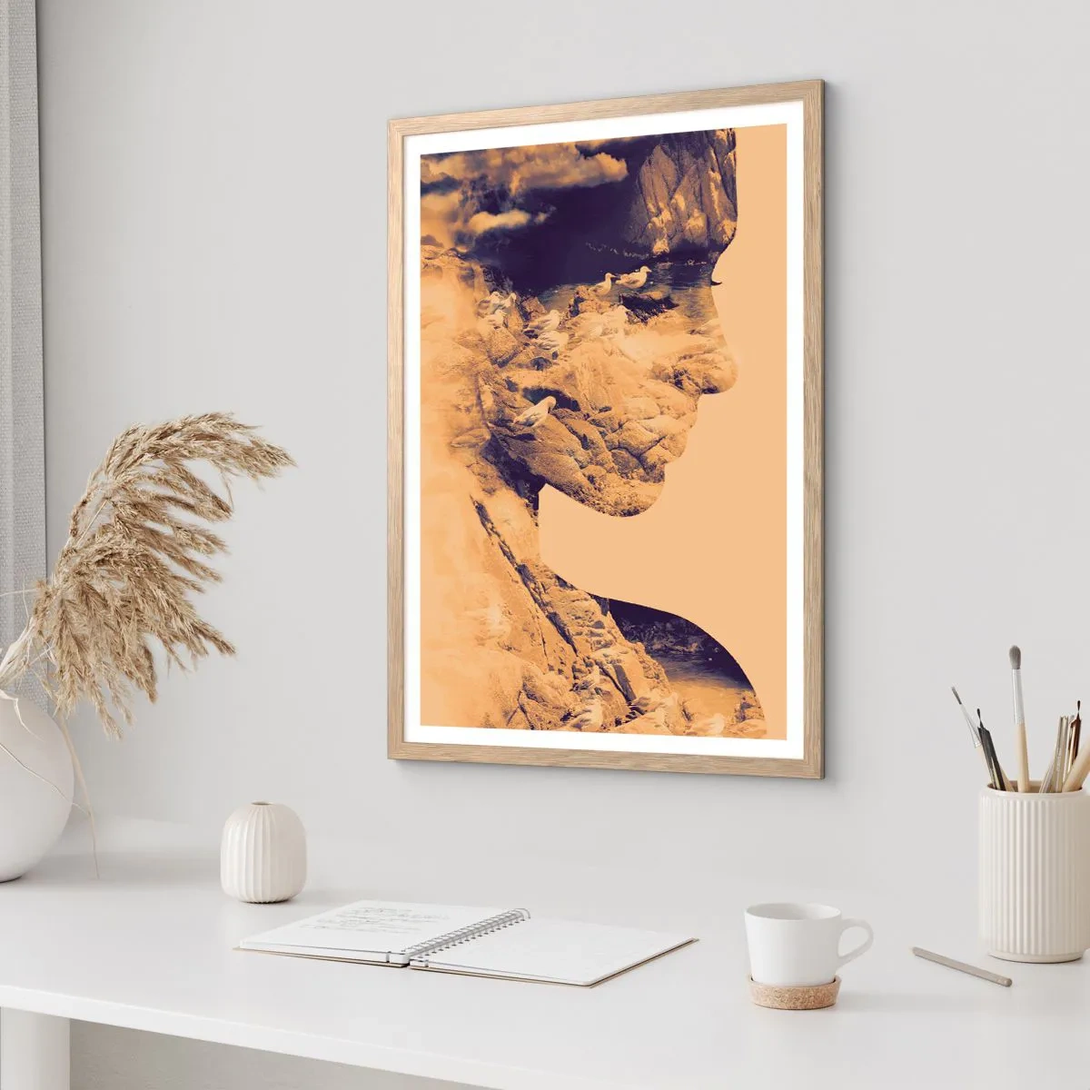 Plakat w ramie jasny dąb - Piękna z natury - 50x70 cm