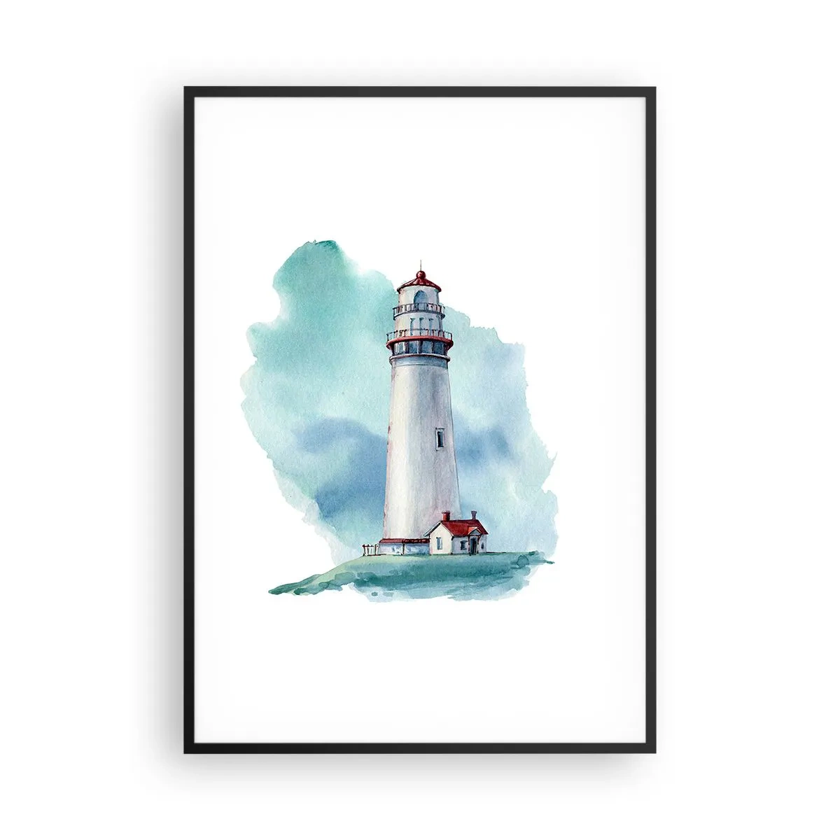 Plakat w czarnej ramie - Łagodna siostra błękitu - 70x100 cm