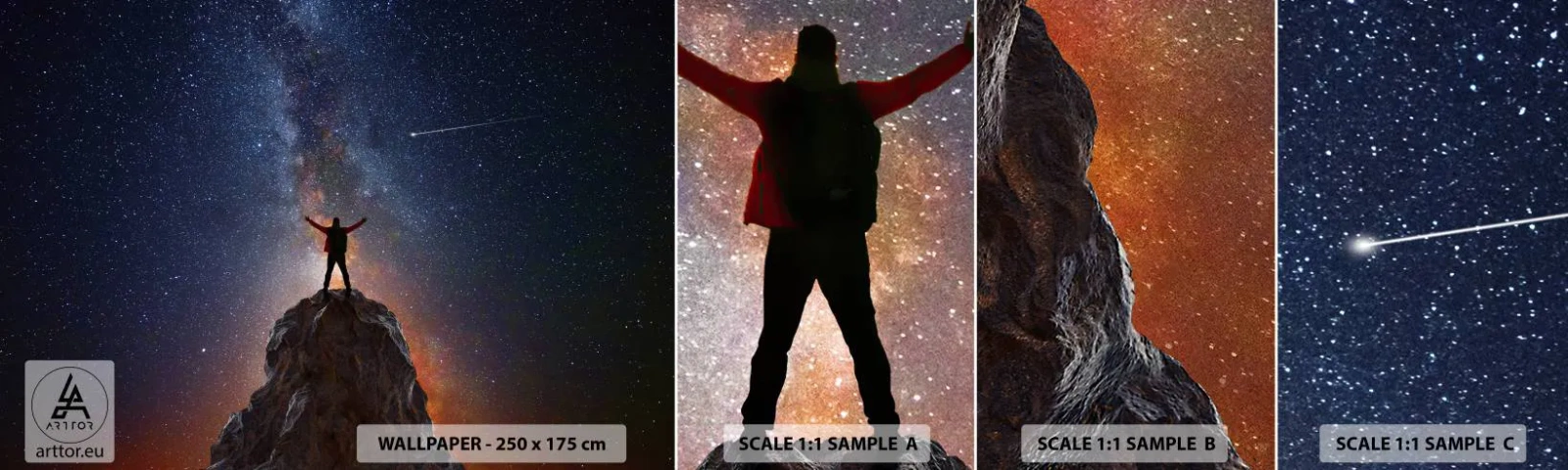 Fototapeta Próbka Samoprzylepna Deluxe Sticker - Moc jest ze mną! - Abstrakcja, Kosmos, Człowiek - 100x30 cm