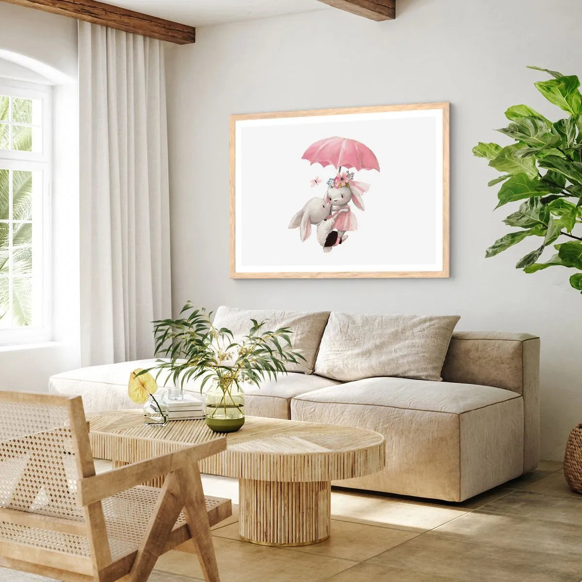 Plakat w ramie jasny dąb - To właśnie miłość - 50x40 cm