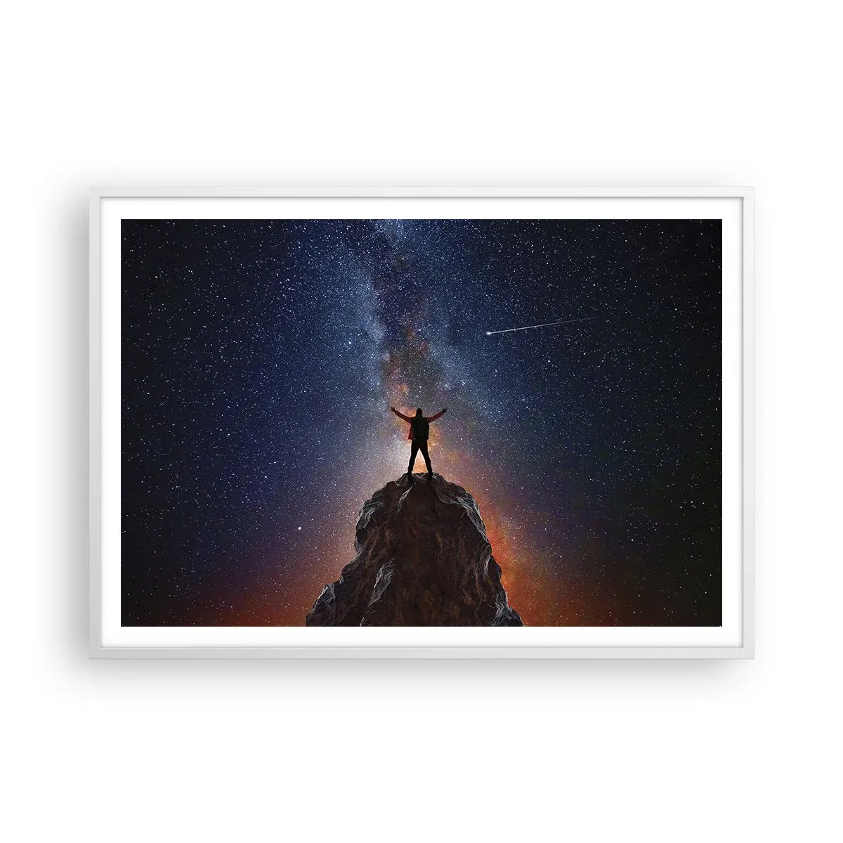 Plakat w białej ramie - Moc jest ze mną! - 100x70 cm