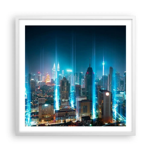 Plakat w białej ramie - Po berlińsku do nieba - 60x60 cm