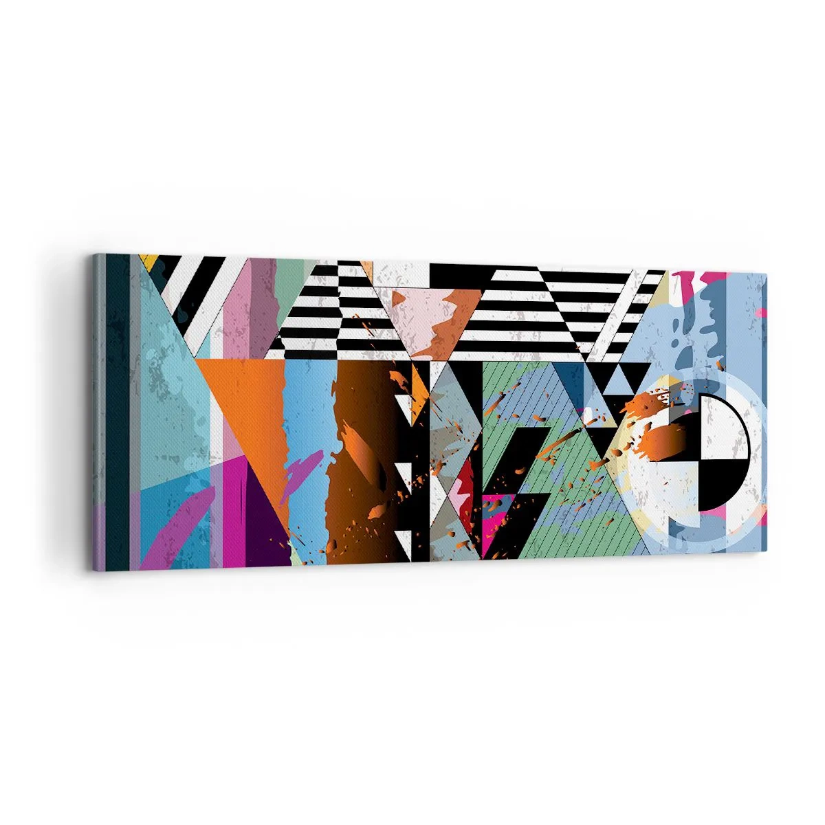 Obraz na płótnie - Geometrycznie i organicznie - 100x40 cm