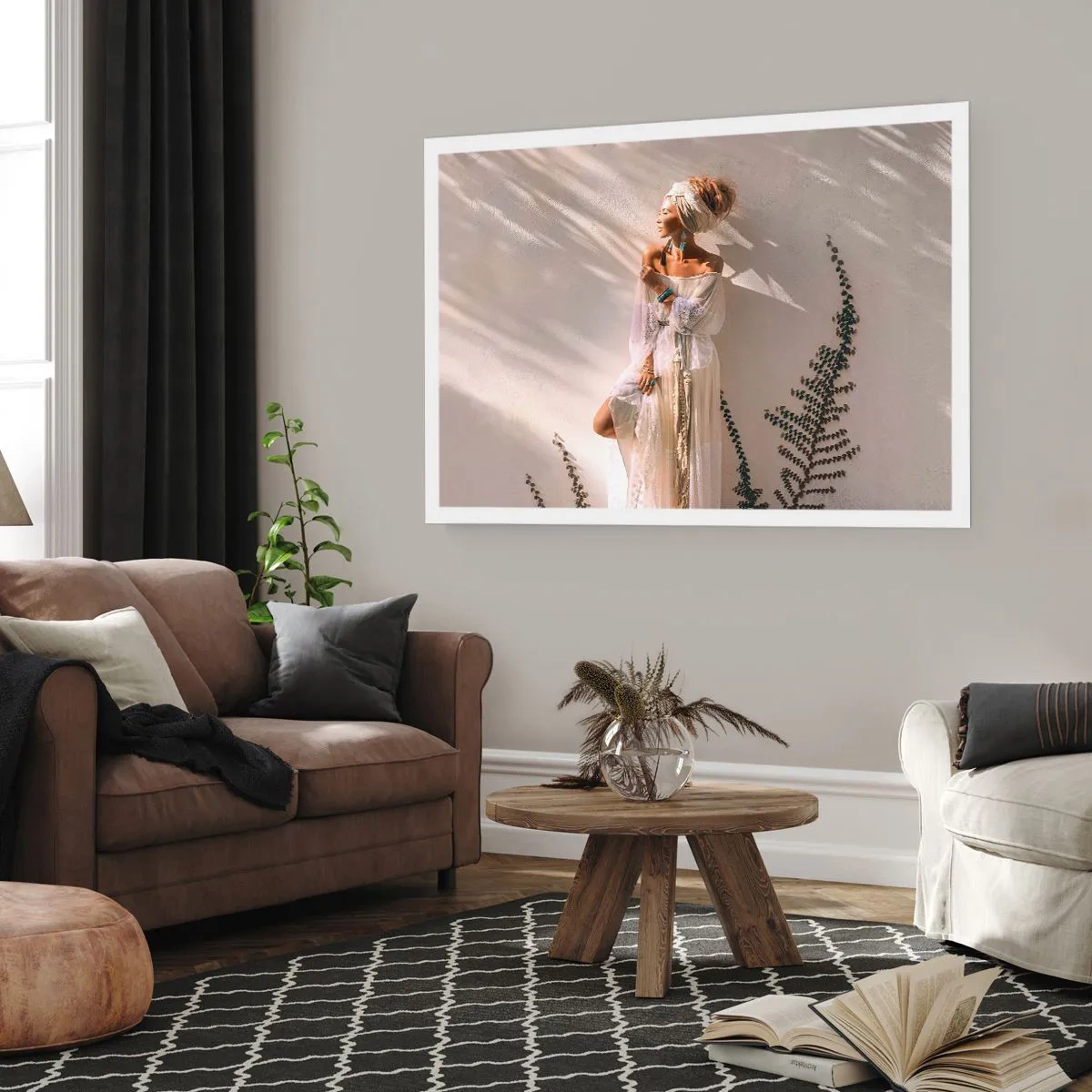 Plakat - Słońce i dziewczyna - 91x61 cm