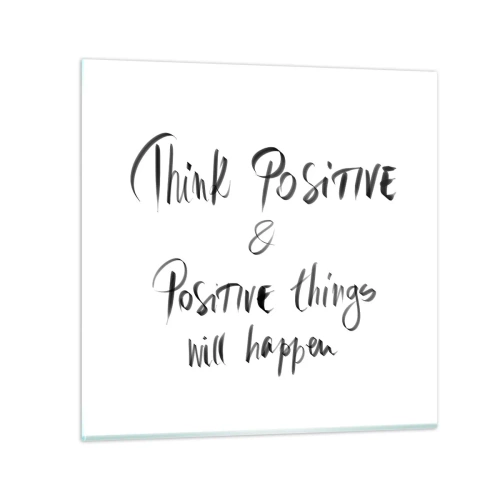 Obraz na szkle - Jak żyć? - 50x50 cm