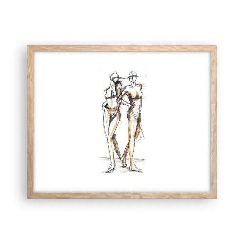 Plakat w ramie jasny dąb - Studium wdzięku - 50x40 cm