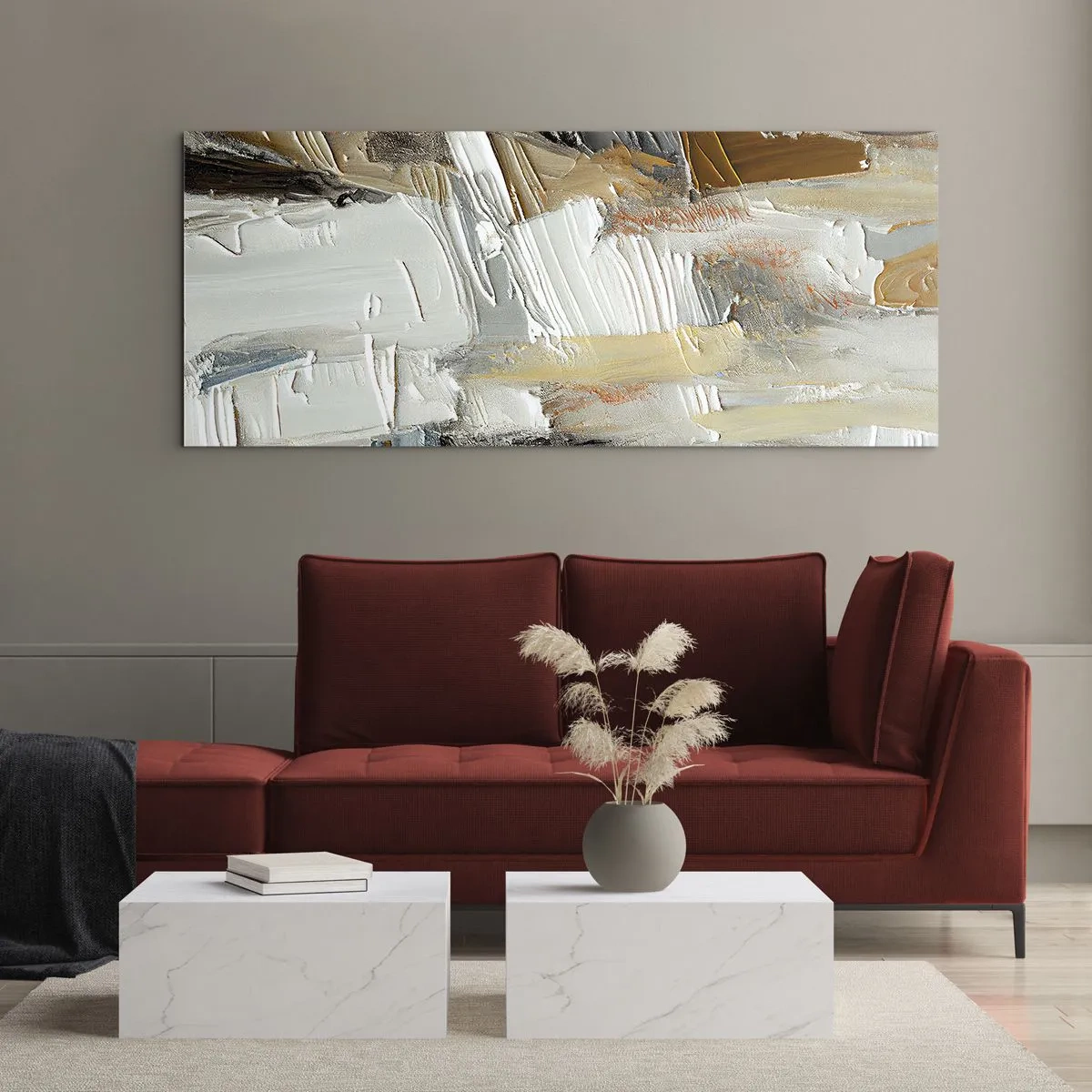 Obraz na szkle - Barwne nawarstwienia - 100x40 cm