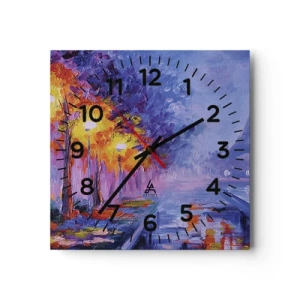 Zegar ścienny - Wymarzony spacer - 40x40 cm