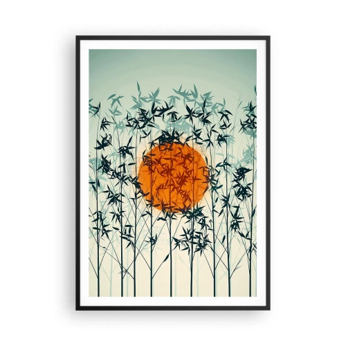 Plakat w czarnej ramie - Japońskie słońce - 70x100 cm