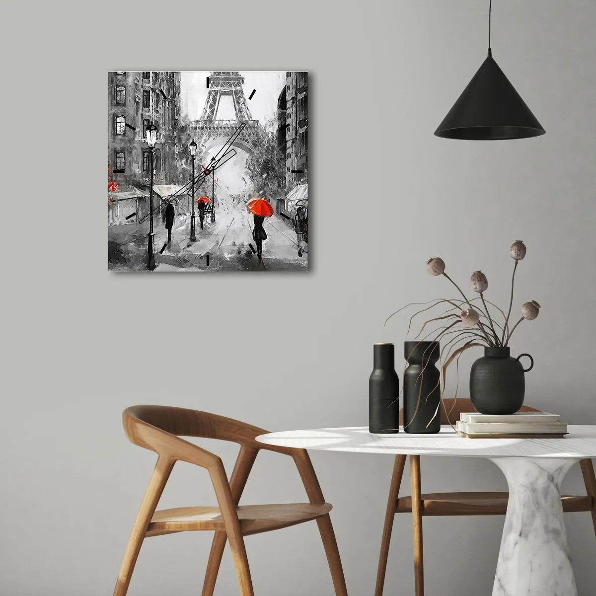 Zegar ścienny - Wszystkie drogi prowadzą do niej - 30x30 cm