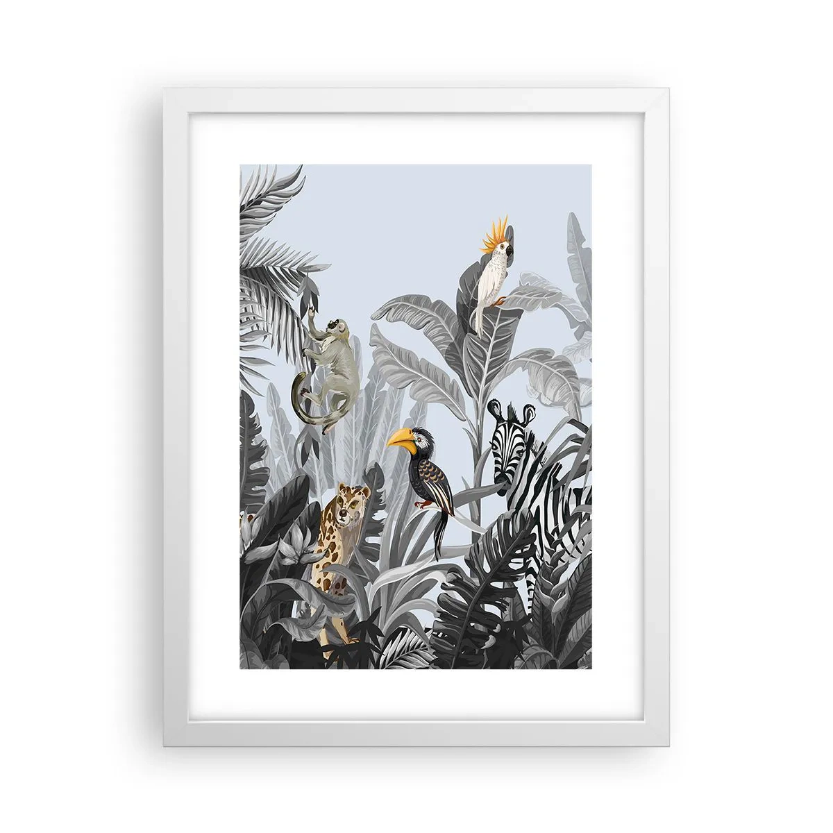 Plakat w białej ramie - Afrykańska bajka - 30x40 cm