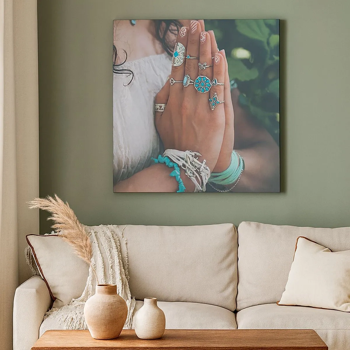 Obraz na płótnie - Witaj w centrum bytu - 30x30 cm