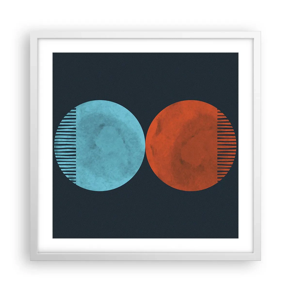 Plakat w białej ramie - Tylko geometria? - 50x50 cm