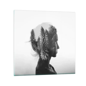 Obraz na szkle - Pani sosnowego lasu - 30x30 cm