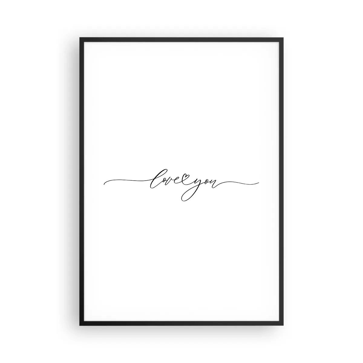 Plakat w czarnej ramie - Czarno na białym - 70x100 cm