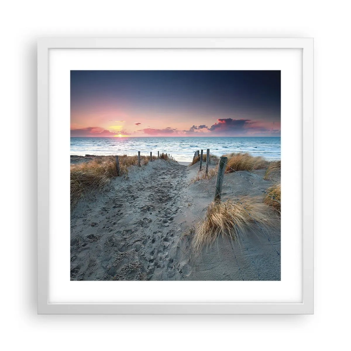 Plakat w białej ramie - Rozlałeś tęczę blasków promienistą… - 40x40 cm