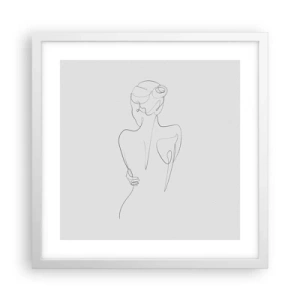 Plakat w białej ramie - Muzyka ciała - 40x40 cm