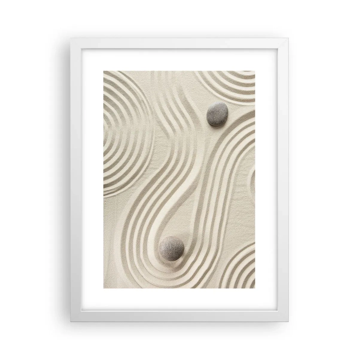 Plakat w białej ramie - Dotyk ciepła - 30x40 cm