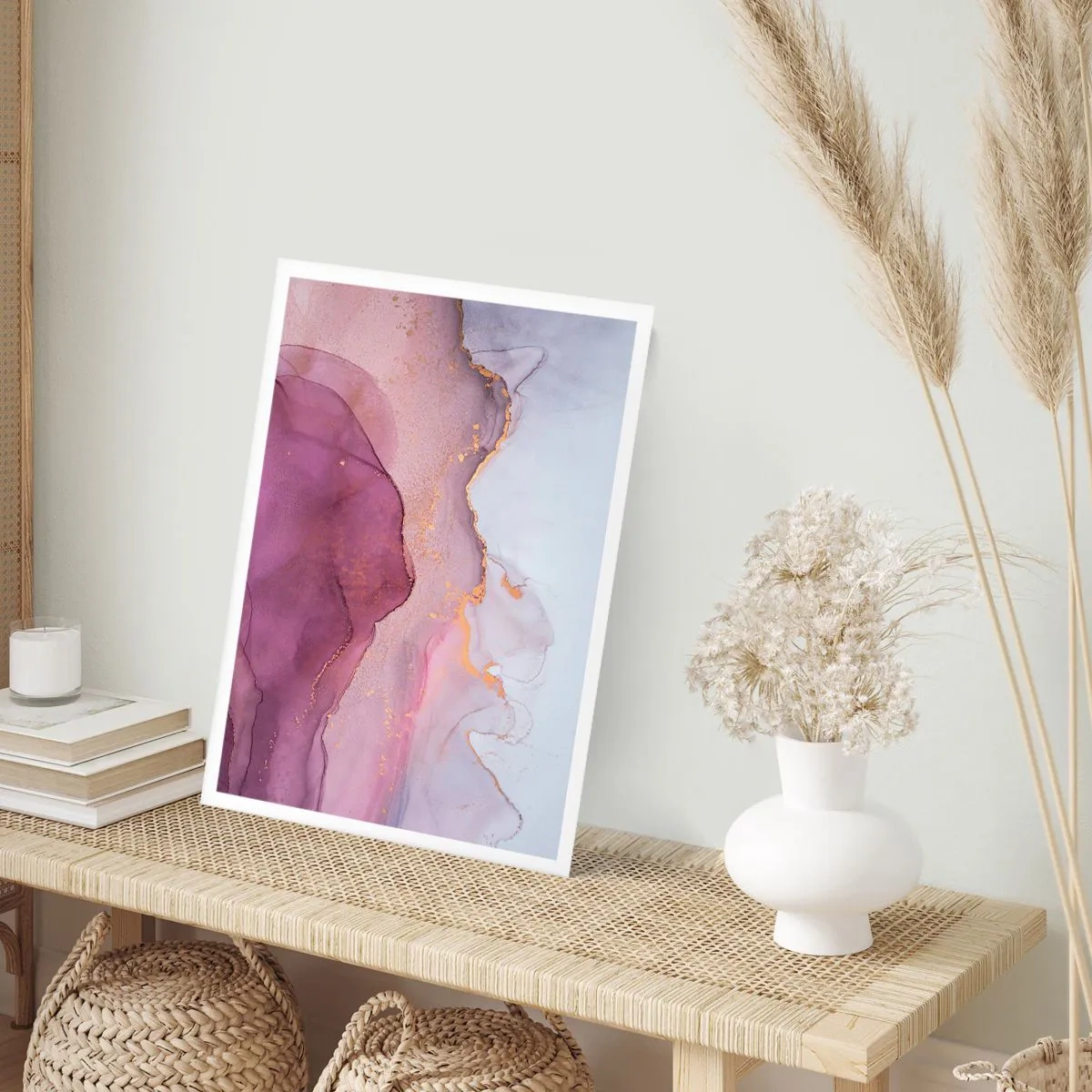 Plakat - Fale lila i fioletu - 70x100 cm