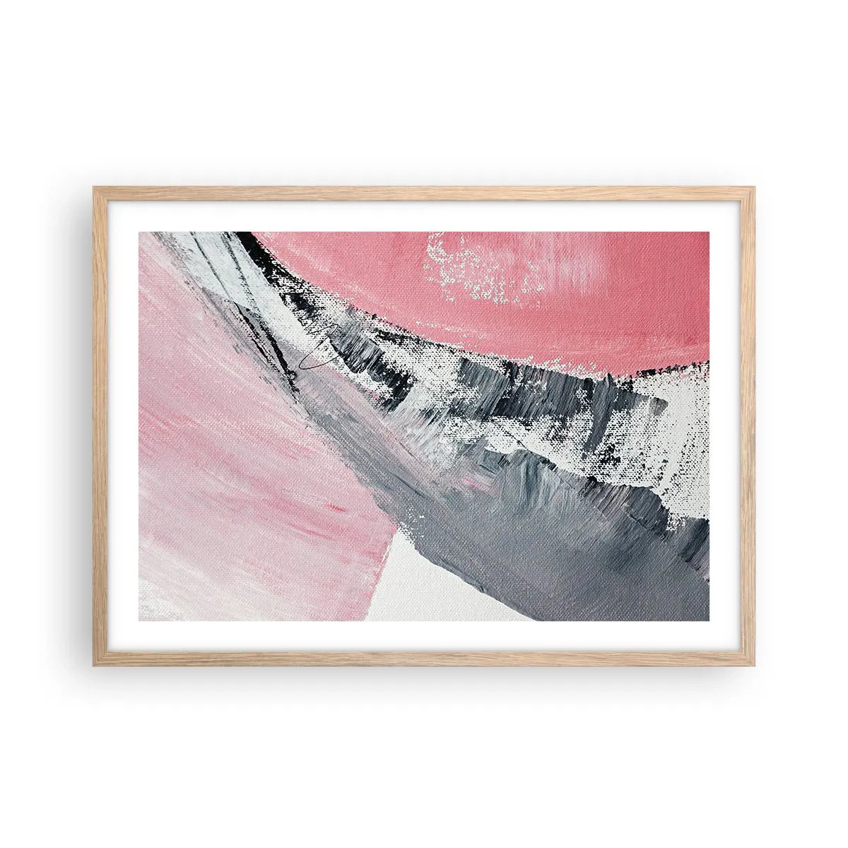 Plakat w ramie jasny dąb - Kompozycja dopasowana - 70x50 cm