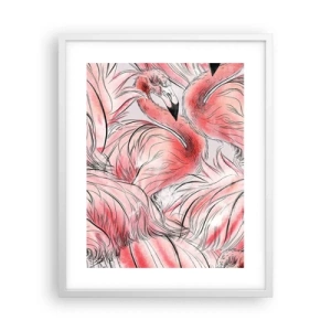 Plakat w białej ramie - Ptasi corps de ballet - 40x50 cm