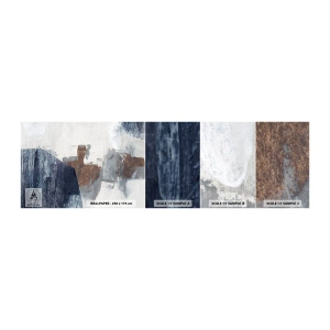 Fototapeta Próbka Standard Eco - Błękitno-brunatne kształty - Sztuka, Abstrakcja, Minimalizm - 100x30 cm