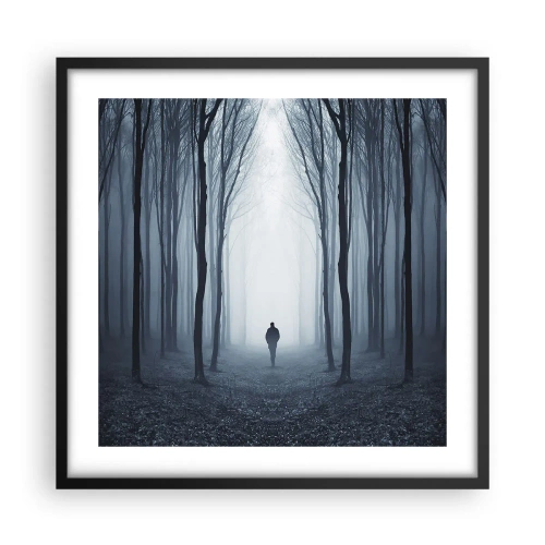 Plakat w czarnej ramie - I wszystko proste i jasne - 50x50 cm