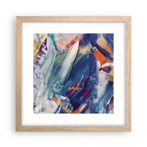 Plakat w ramie jasny dąb - Zamęt koloru - 30x30 cm