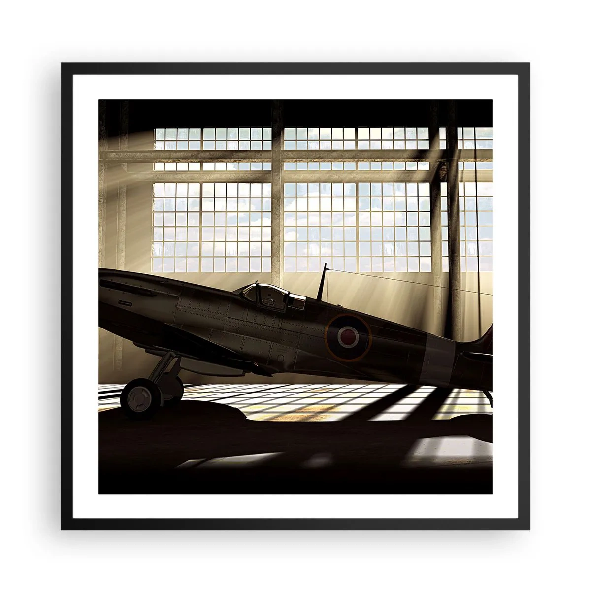 Plakat w czarnej ramie - Odpoczynek wojownika - 60x60 cm