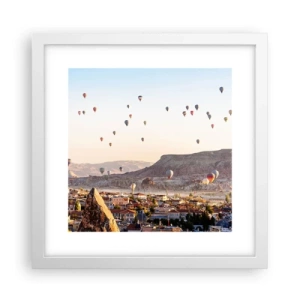 Plakat w białej ramie - Jak statki na niebie - 30x30 cm