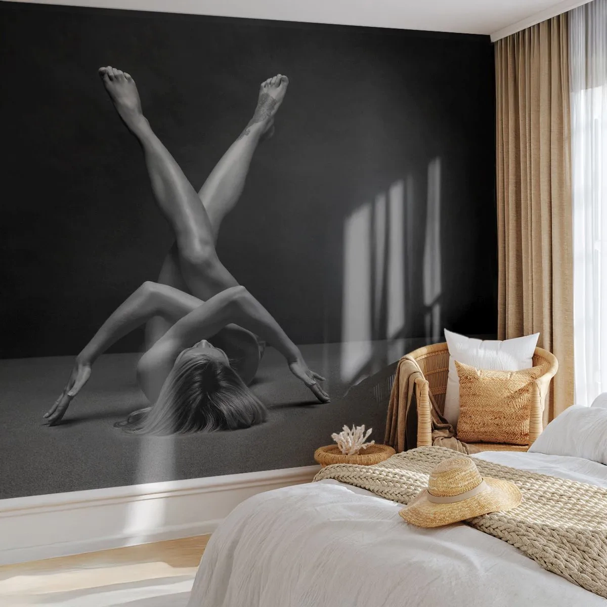 Fototapeta Samoprzylepna Deluxe Sticker - Geometria nagości - Kobieta, Sztuka, Ciało - 350x256 cm