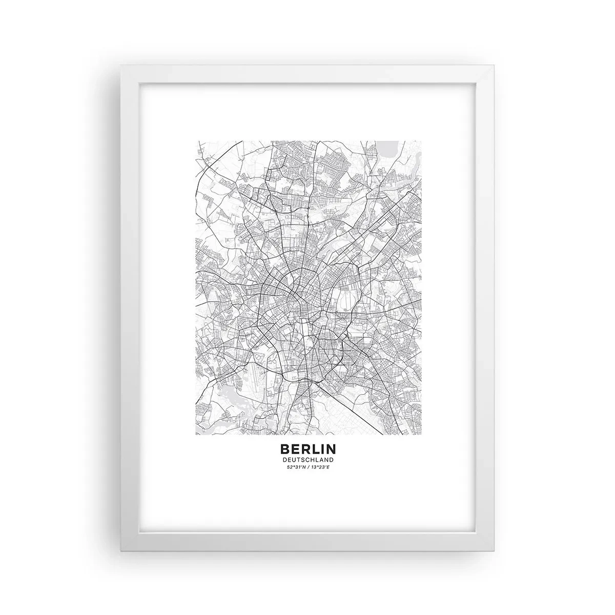 Plakat w białej ramie - Kwiat Berlina - 30x40 cm