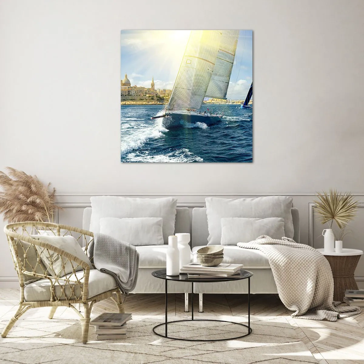 Obraz na szkle - Pora opuścić miasto - 40x40 cm