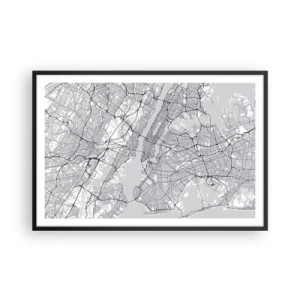 Plakat w czarnej ramie - Anatomia metropolii - 91x61 cm