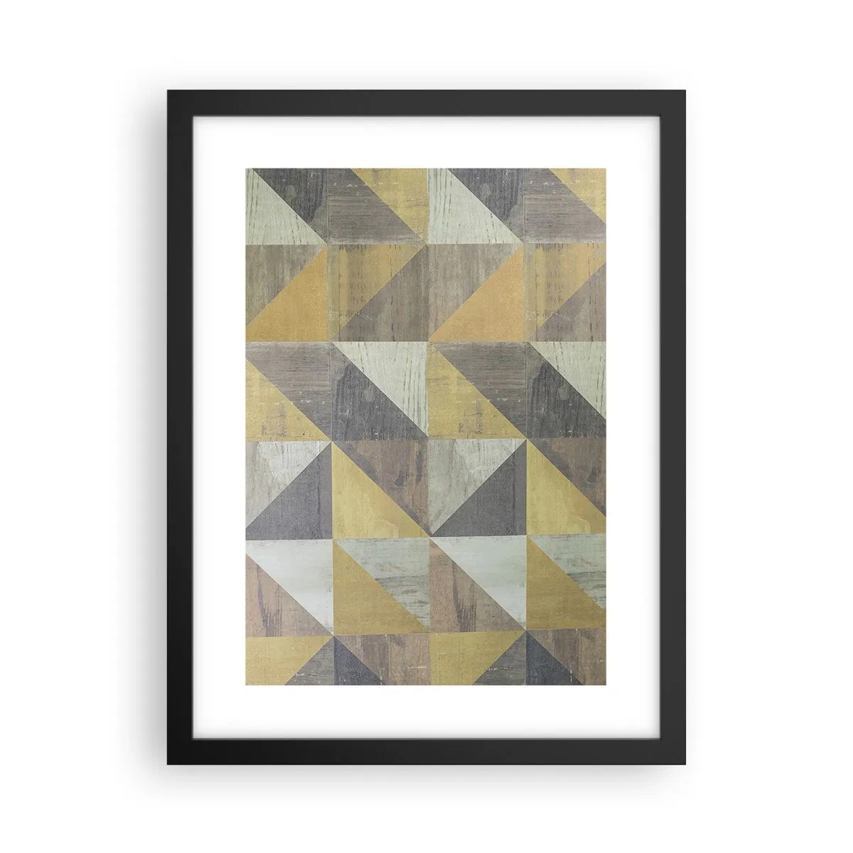Plakat w czarnej ramie - Pod kątem trójkąta - 30x40 cm