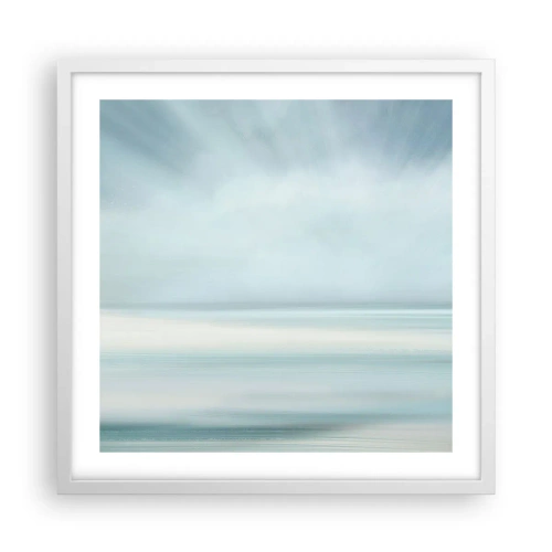 Plakat w białej ramie - Spokój aż po horyzont - 50x50 cm
