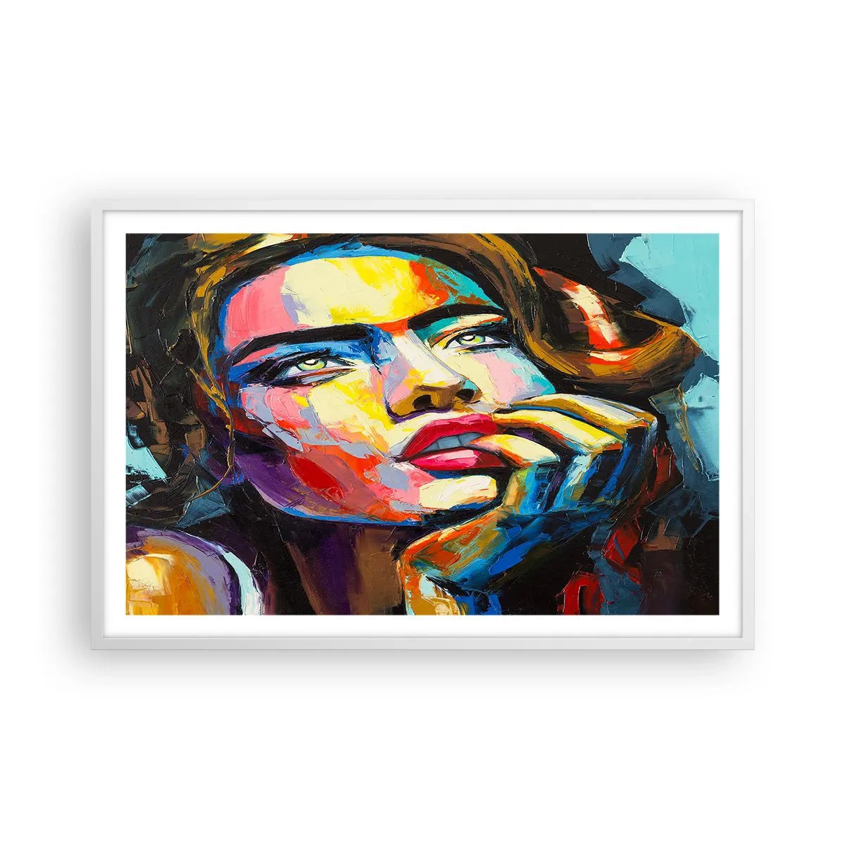 Plakat w białej ramie - Marzenia jak ptaki szybują po niebie - 91x61 cm