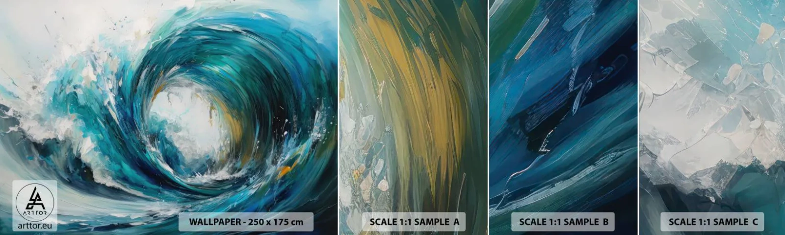 Fototapeta Próbka Standard Eco - Morski portal - Ocean, Fala, Sztuka - 100x30 cm