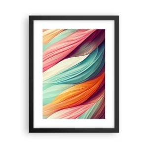 Plakat w czarnej ramie - Tęczowy splot - 30x40 cm
