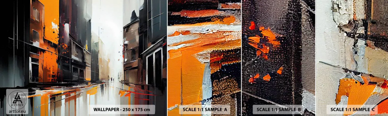 Fototapeta Próbka Samoprzylepna Deluxe Sticker - Deszczowy dzień - Architektura, Sztuka Nowoczesna, Miasto - 100x30 cm