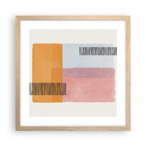 Plakat w ramie jasny dąb - Z kąta w kąt - 40x40 cm