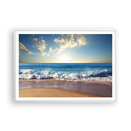 Plakat w białej ramie - Ruch i bezruch zarazem - 100x70 cm