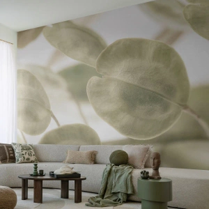 Fototapeta Samoprzylepna Deluxe Sticker - Na początku były listki… - Kwiaty, Spokojny, Liście - 200x140 cm