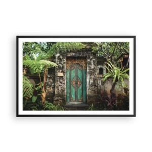 Plakat w czarnej ramie - Drzwi do egzotycznego świata - 91x61 cm