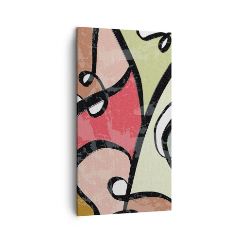 Obraz na płótnie - Piruety wśród barw - 45x80 cm